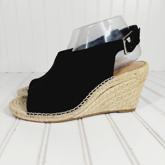 Crown Vintage  Shanie Faux Suede Espadrilles Wedges E923 - Picture 1 of 15